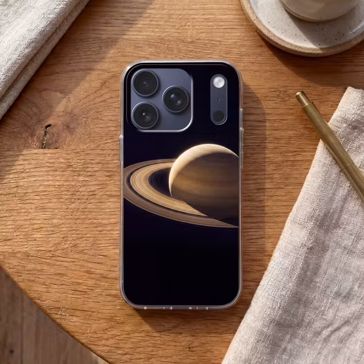 Handyhülle - Planet – Ringe – Weltraum - Planeet - Ringen - Ruimte Telefoonhoesje iPhone 17 Pro klein