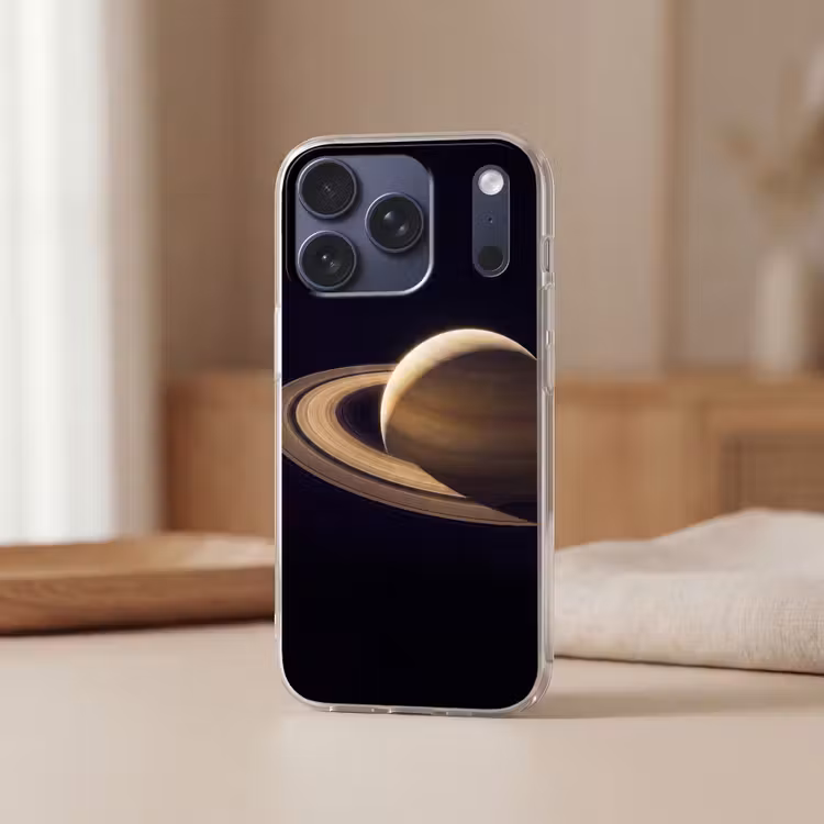 Handyhülle - Planet – Ringe – Weltraum - Planeet - Ringen - Ruimte Telefoonhoesje iPhone 17 Pro klein