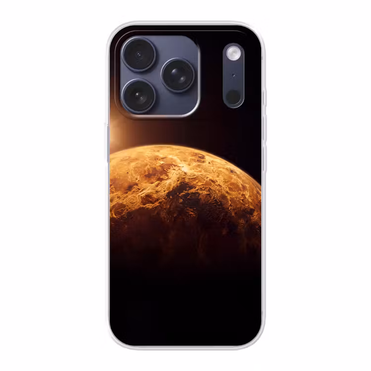 Handyhülle - Planet – Weltraum – Orange - Planeet - Ruimte - Oranje Telefoonhoesje iPhone 17 Pro klein