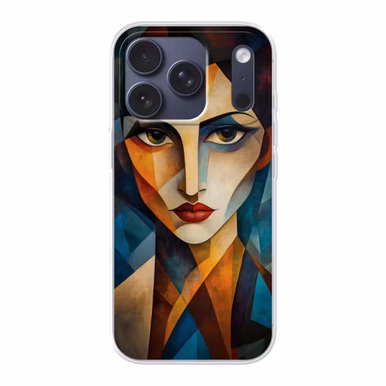 Portret - Abstract - Vormen Telefoonhoesje iPhone 17 Pro klein -3d
