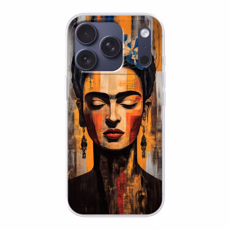 Portret - Vrouw - Bloemen Telefoonhoesje iPhone 17 Pro klein -3d