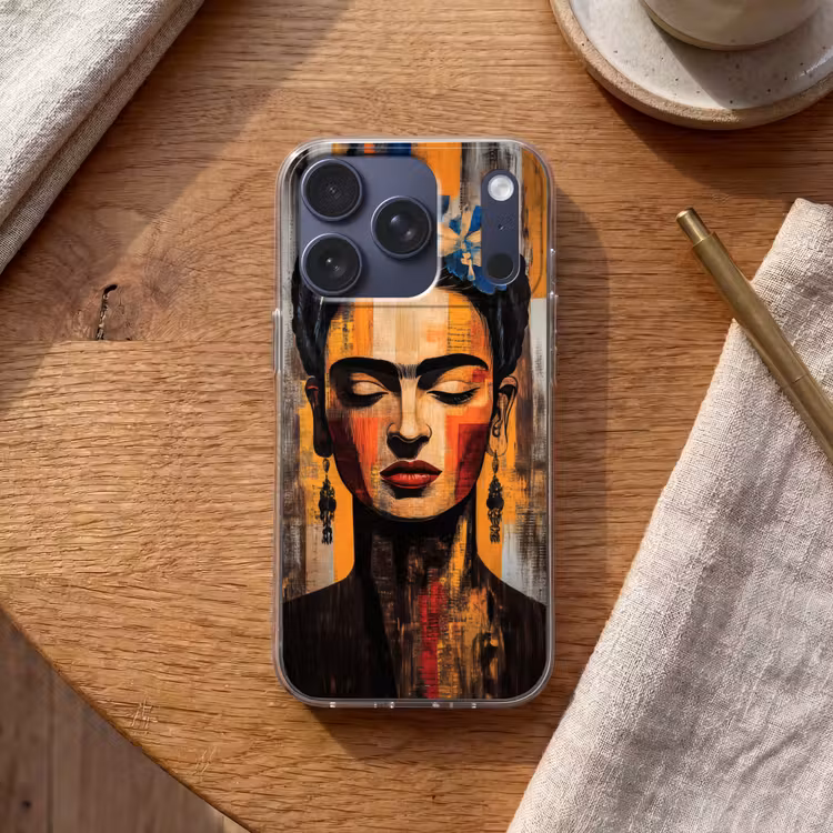 Portret - Vrouw - Bloemen Telefoonhoesje iPhone 17 Pro klein -sfeer1