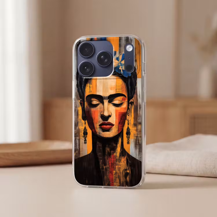 Portret - Vrouw - Bloemen Telefoonhoesje iPhone 17 Pro klein -sfeer2