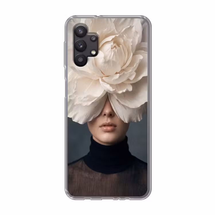 Portret - Mysterieus - Wit Telefoonhoesje Samsung Galaxy A32 5G klein -3d