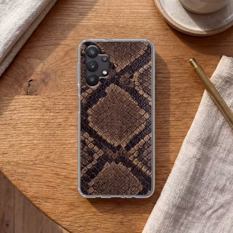Python - Schubben - Brons Telefoonhoesje Samsung Galaxy A32 5G klein -sfeer1