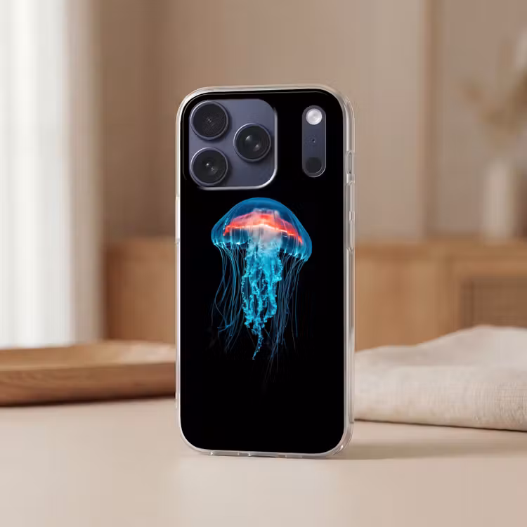 Kwal - Tentakels - Blauw - Licht Telefoonhoesje iPhone 17 Pro klein -sfeer2