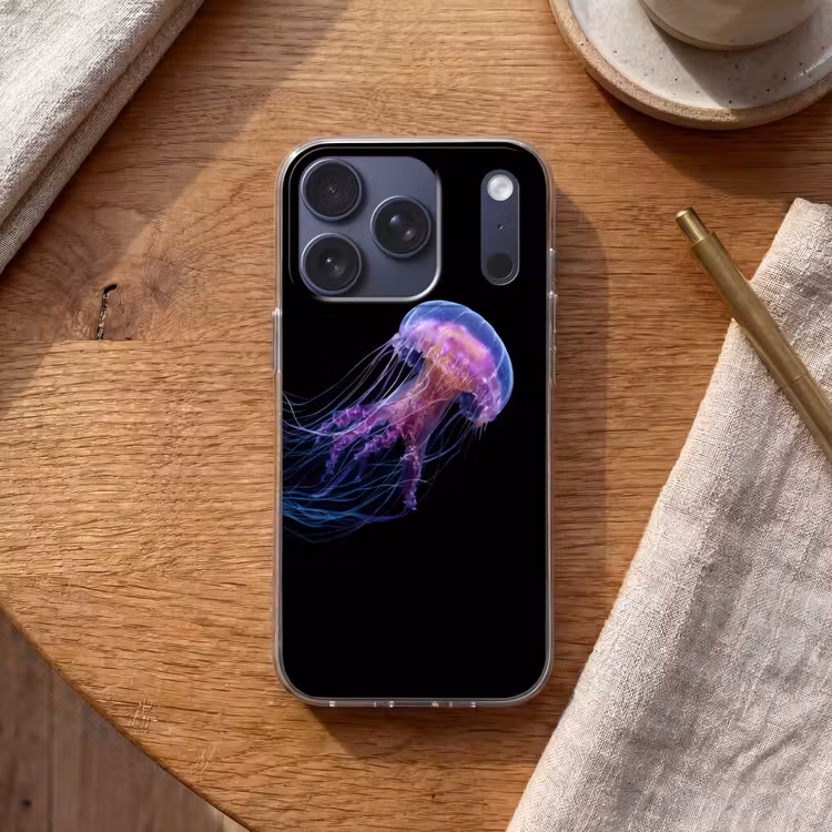 Kwal - Doorzichtig - Roze - Tentakels Telefoonhoesje iPhone 17 Pro klein -sfeer1
