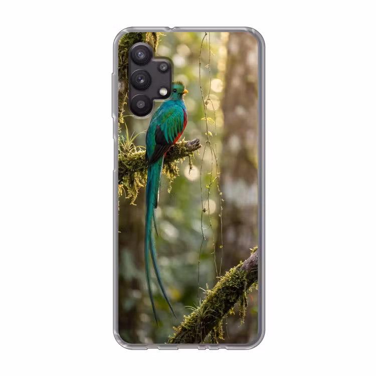 Quetzal - Jungle - Natuur - Groen Telefoonhoesje Samsung Galaxy A32 5G klein -3d