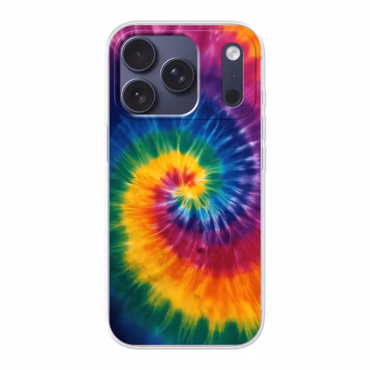 Regenboogkleuren - Spiraal - Kleurrijk Telefoonhoesje iPhone 17 Pro klein -3d