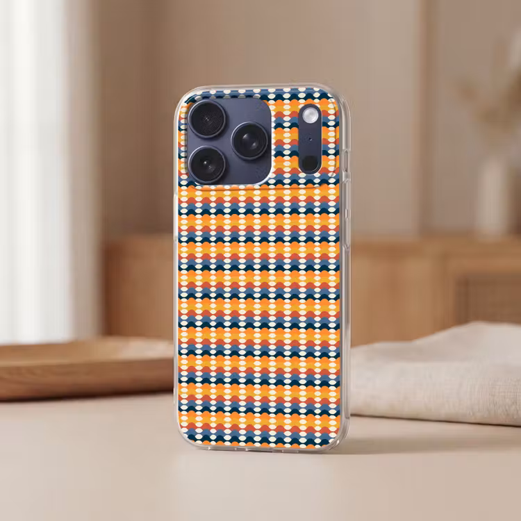 Retro - Disco - Golven Telefoonhoesje iPhone 17 Pro klein 878 -sfeer2