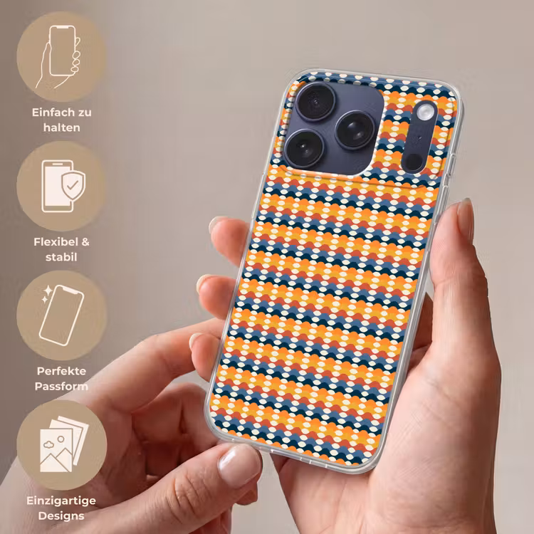 Retro - Disco - Golven Telefoonhoesje iPhone 17 Pro klein 878 -sfeer3_DE
