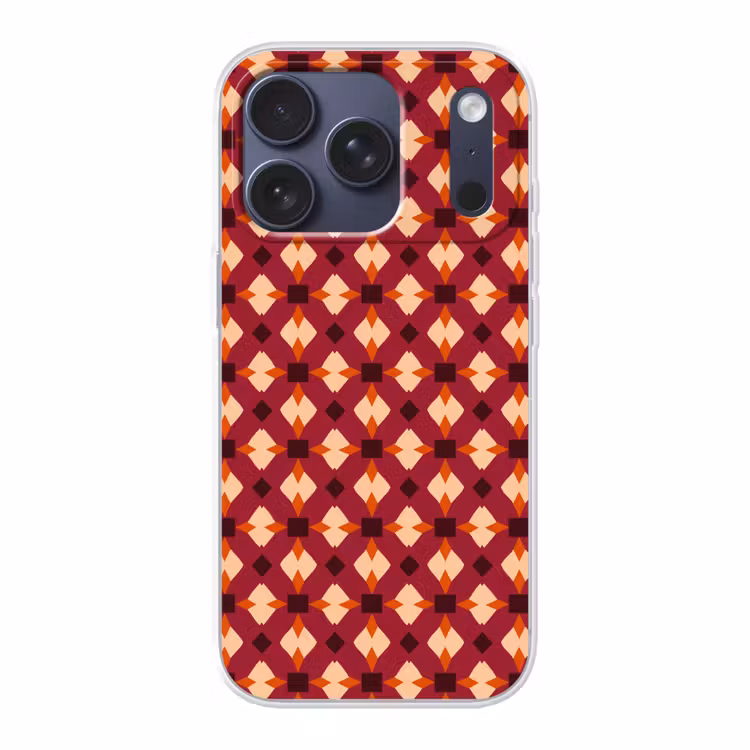 Retro - Patroon - Kleurrijk Telefoonhoesje iPhone 17 Pro klein 878 -3d