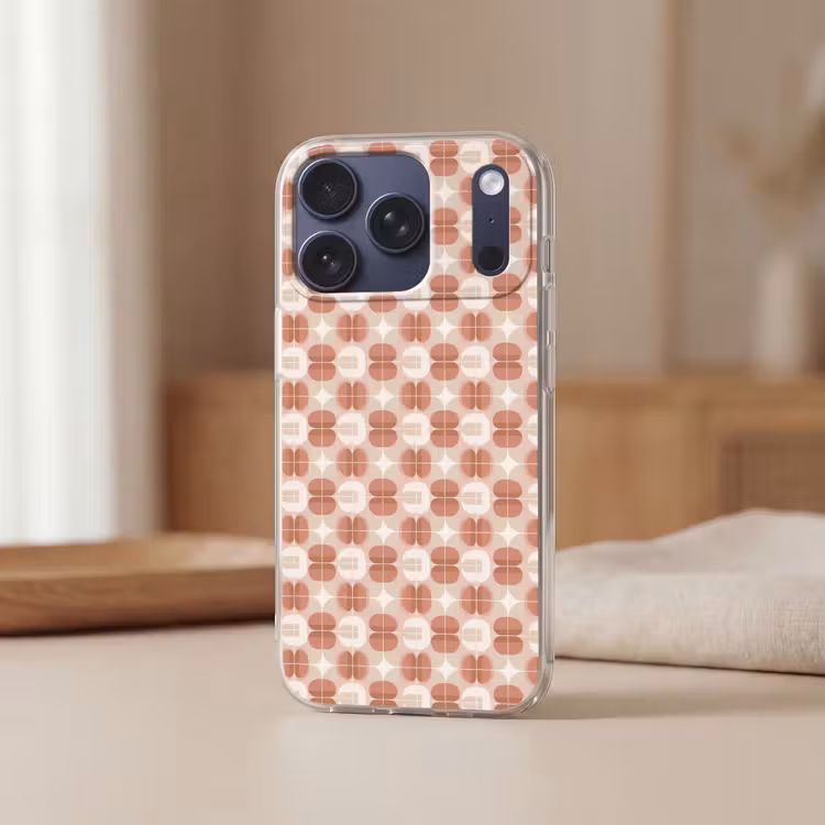 Retro - Klassiek - Roze Telefoonhoesje iPhone 17 Pro klein 878 -sfeer2