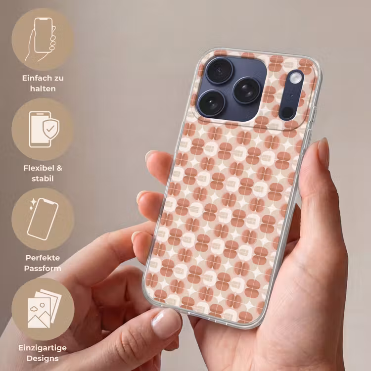 Retro - Klassiek - Roze Telefoonhoesje iPhone 17 Pro klein 878 -sfeer3_DE