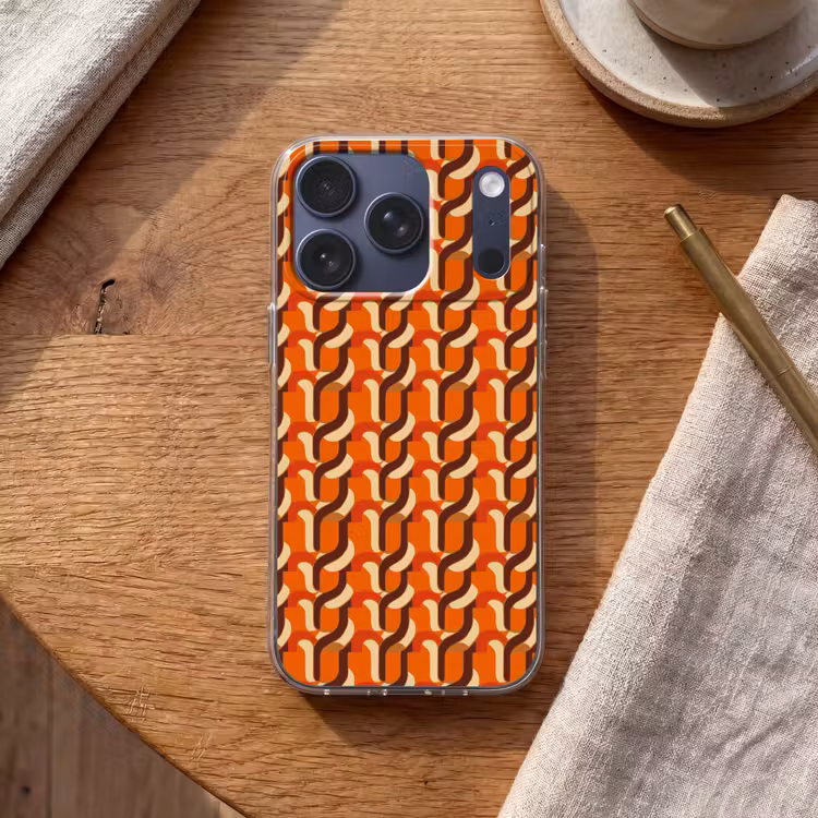 Retro - Modern - Kleurrijk Telefoonhoesje iPhone 17 Pro klein 878 -sfeer1