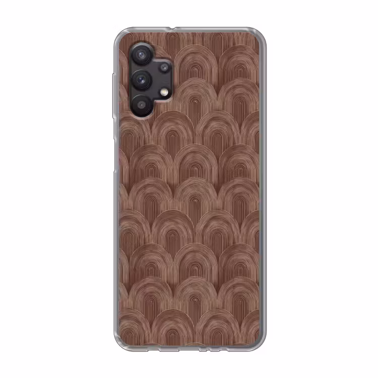 Ritmisch - Effect - Bruin Telefoonhoesje Samsung Galaxy A32 5G klein 346 -3d