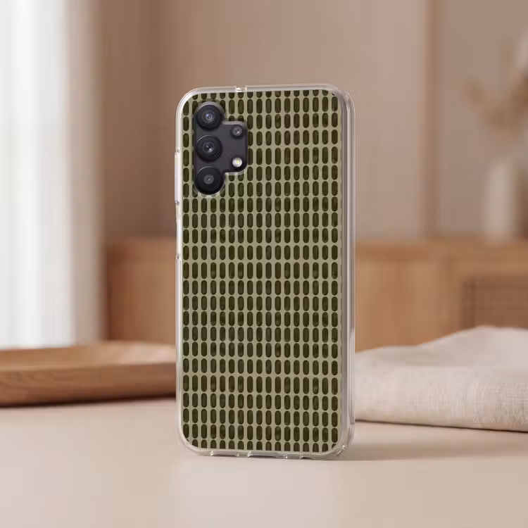 Ritmisch - Effect - Groen Telefoonhoesje Samsung Galaxy A32 5G klein 346 -sfeer2