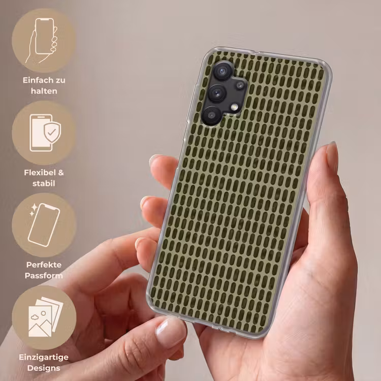 Ritmisch - Effect - Groen Telefoonhoesje Samsung Galaxy A32 5G klein 346 -sfeer3_DE