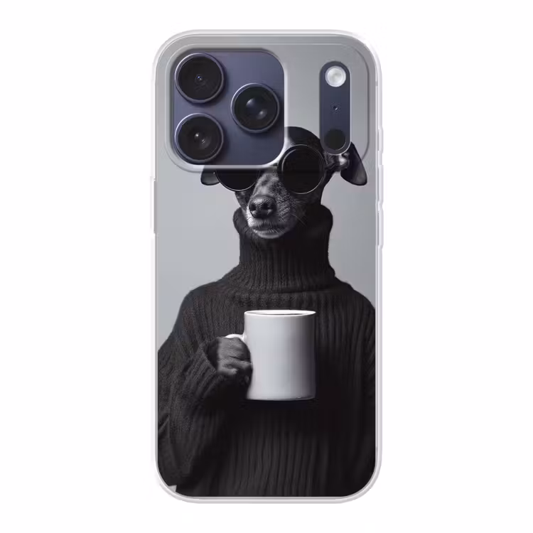 Coltrui - Hond - Bril - Mok Telefoonhoesje iPhone 17 Pro klein -3d