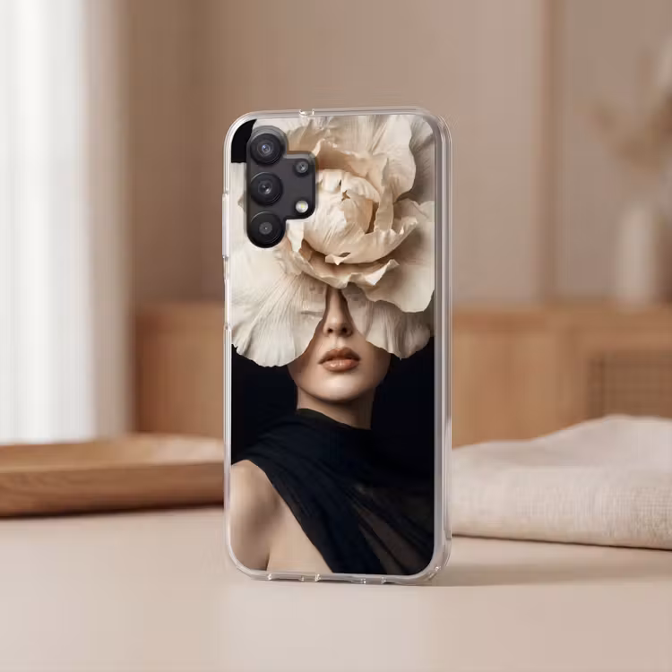 Roos - Tijdloos - Zwart Telefoonhoesje Samsung Galaxy A32 5G klein -sfeer2