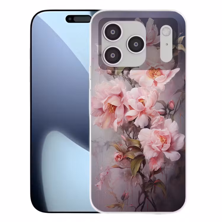Rozen - Bloemen - Roze - Kunst - Watercolor Telefoonhoesje iPhone 17 Pro klein -3d