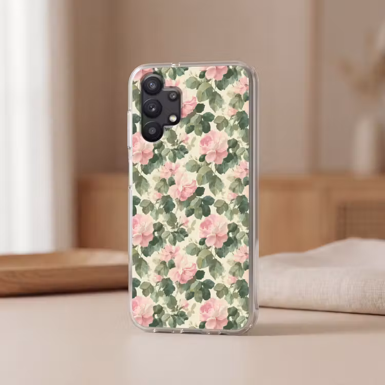Rozen - Botanisch - Roze Telefoonhoesje Samsung Galaxy A32 5G klein 346 -sfeer2