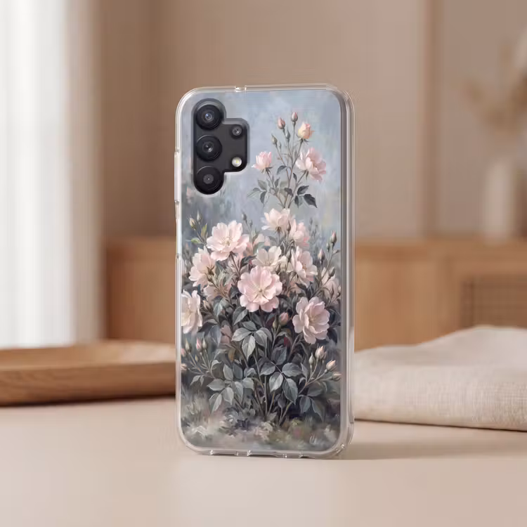 Rozen - Illustratie - Roze Telefoonhoesje Samsung Galaxy A32 5G klein -sfeer2