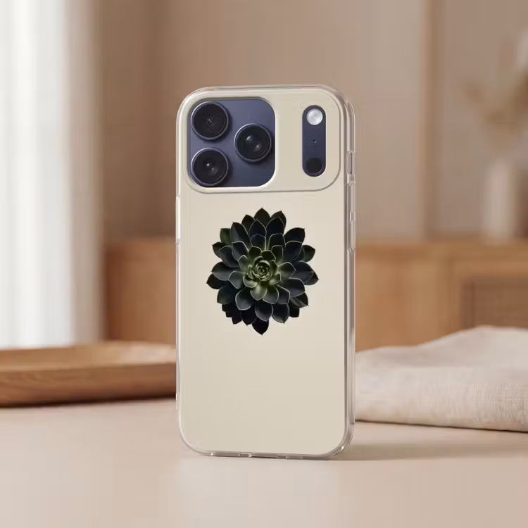 Rozet - Cirkelvormig - Donkergroen Telefoonhoesje iPhone 17 Pro klein -sfeer2