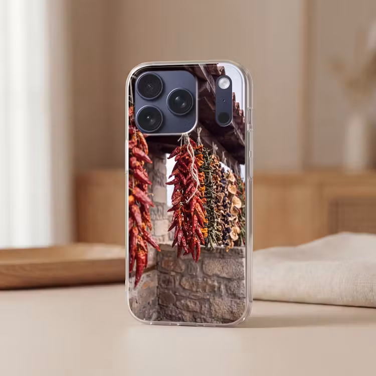 Handyhülle - Rote Chilischoten – Essen - Rode pepers - Eten Telefoonhoesje iPhone 17 Pro klein