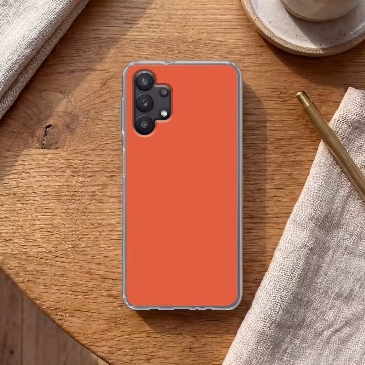 Rustic - Clay - Oranje Telefoonhoesje Samsung Galaxy A32 5G klein 346 -sfeer1