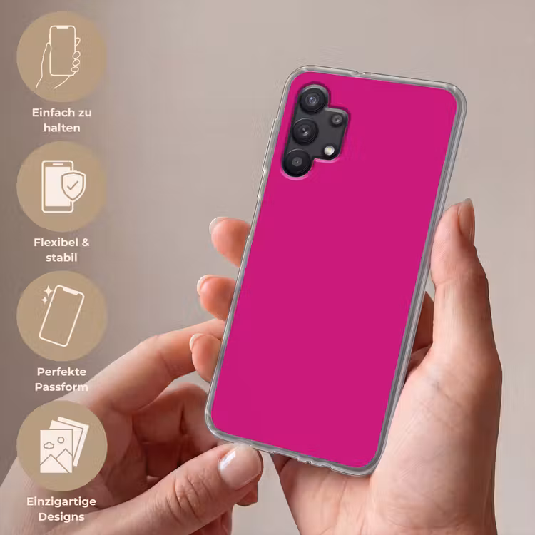 Velvet - Magenta - Roze Telefoonhoesje Samsung Galaxy A32 5G klein 346 -sfeer3_DE