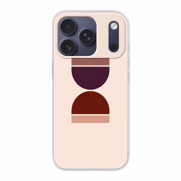 Zandloper - Symmetrisch - Rood - Paars Telefoonhoesje iPhone 17 Pro klein -3d