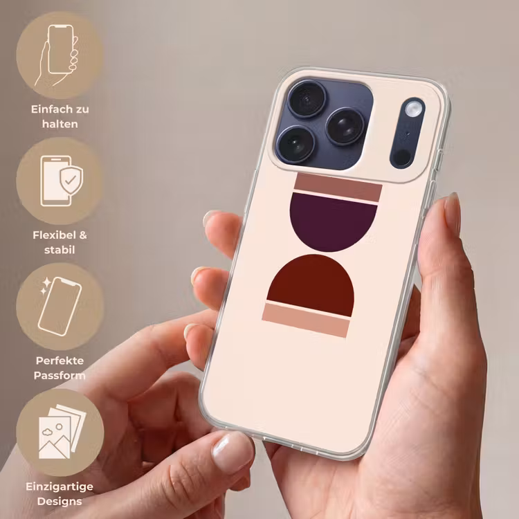 Zandloper - Symmetrisch - Rood - Paars Telefoonhoesje iPhone 17 Pro klein -sfeer3_DE