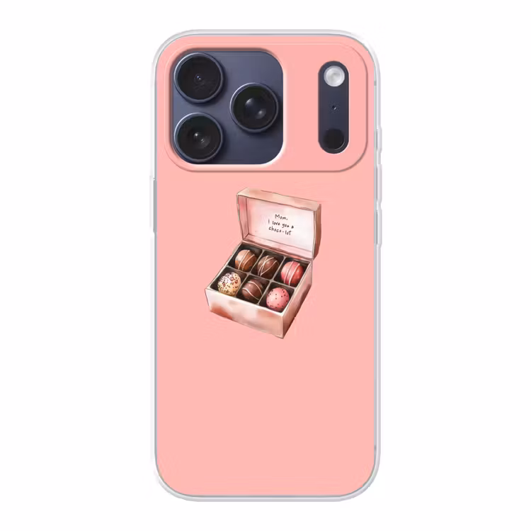 Doosje - Bonbons - Liefdevolle - Tekst Telefoonhoesje iPhone 17 Pro klein -3d