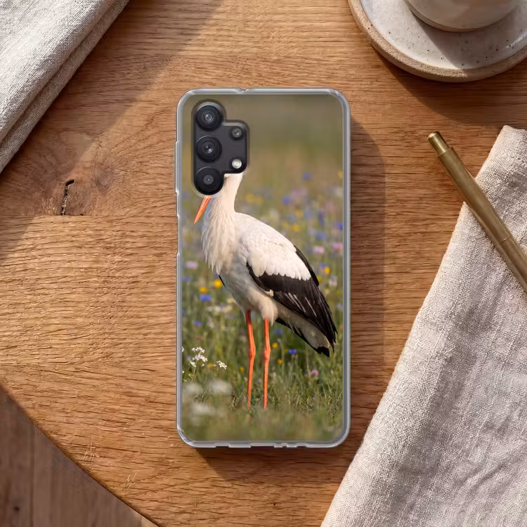 Ooienvaar - Bloemen - Weide - Kleurrijk Telefoonhoesje Samsung Galaxy A32 5G klein -sfeer1