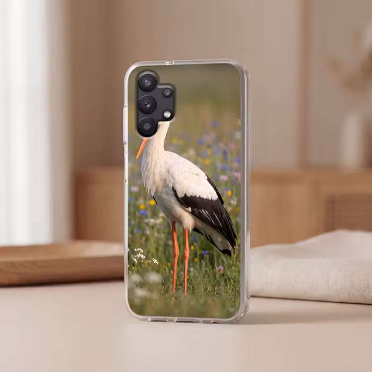 Ooienvaar - Bloemen - Weide - Kleurrijk Telefoonhoesje Samsung Galaxy A32 5G klein -sfeer2