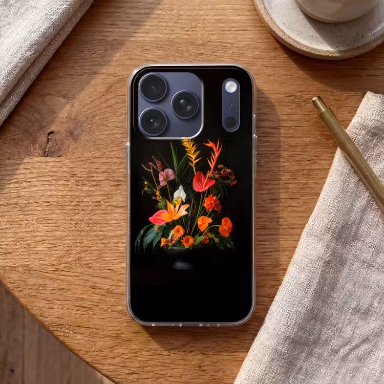 Schaal - Boeket - Bloemen Telefoonhoesje iPhone 17 Pro klein -sfeer1