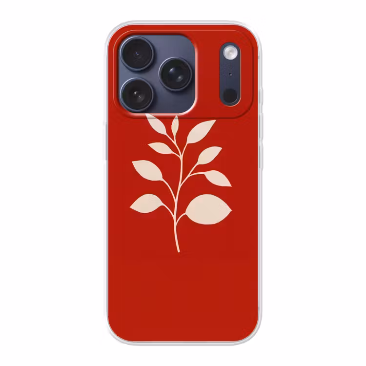 Silhouet - Bladeren - Tak Telefoonhoesje iPhone 17 Pro klein -3d
