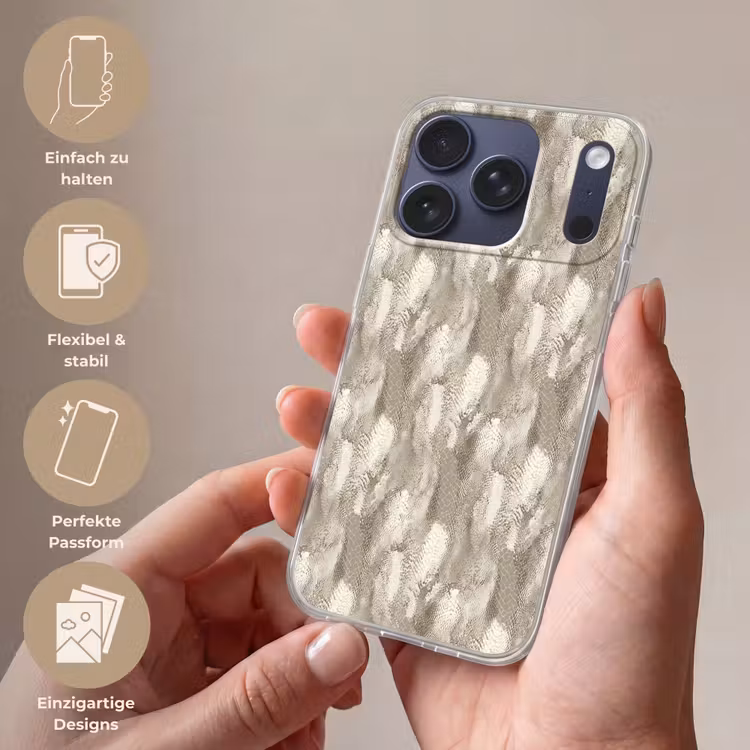 Slang - Textuur - Zand Telefoonhoesje iPhone 17 Pro klein 878 -sfeer3_DE