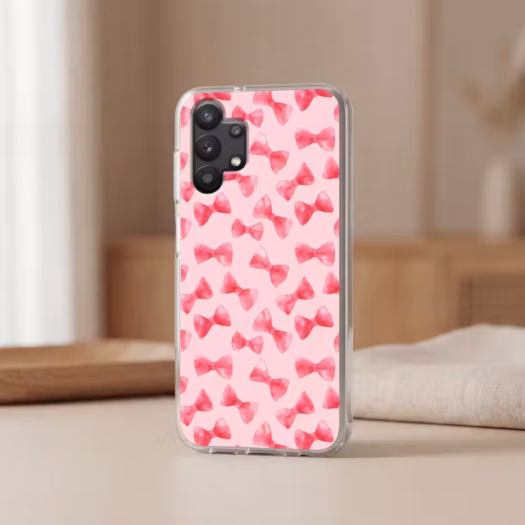 Strikken - Aquarel - Roze Telefoonhoesje Samsung Galaxy A32 5G klein 346 -sfeer2