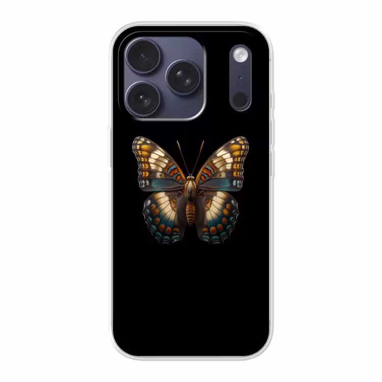 Vlinder - Kleurrijk - mozaïekachtig Telefoonhoesje iPhone 17 Pro klein -3d