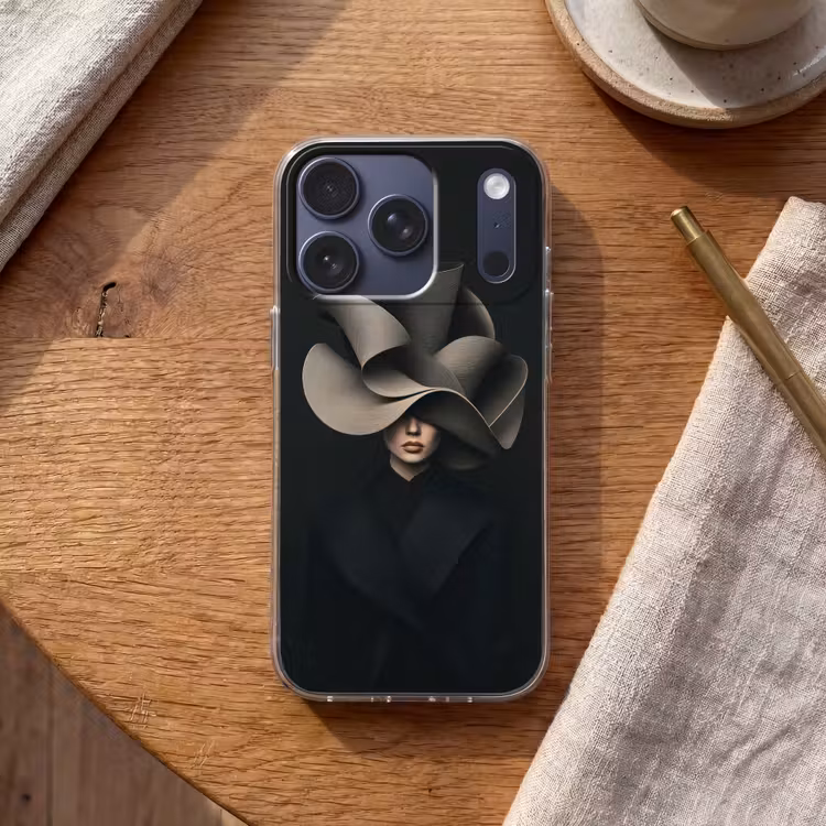 Zwarte - Hoed - Vrouw Telefoonhoesje iPhone 17 Pro klein -sfeer1