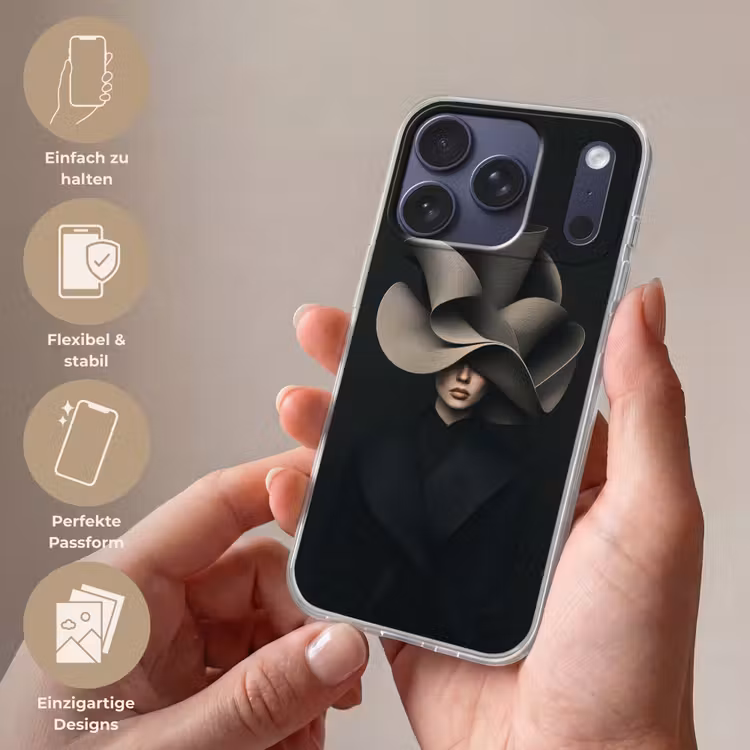 Zwarte - Hoed - Vrouw Telefoonhoesje iPhone 17 Pro klein -sfeer3_DE