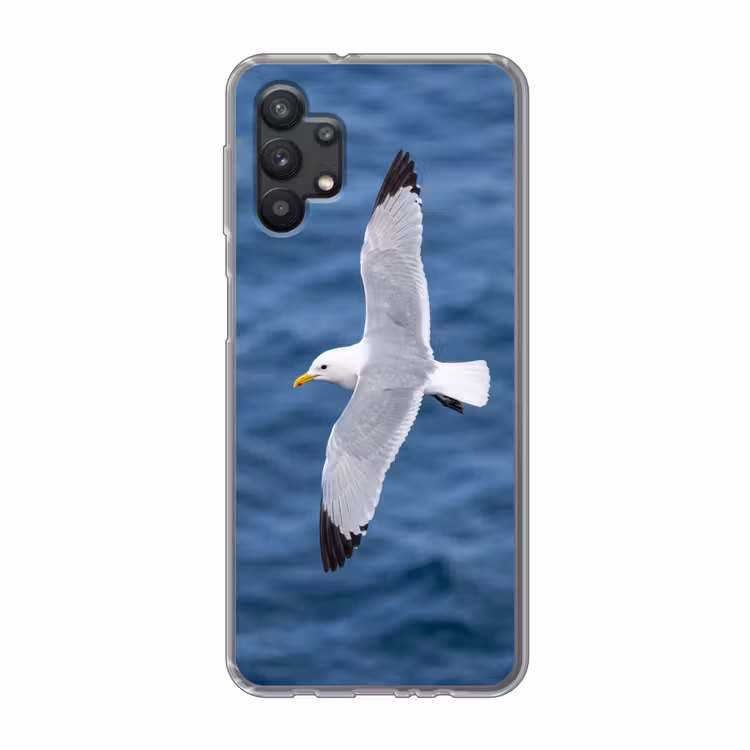 Zeemeeuw - Oceaan - Blauw Telefoonhoesje Samsung Galaxy A32 5G klein -3d