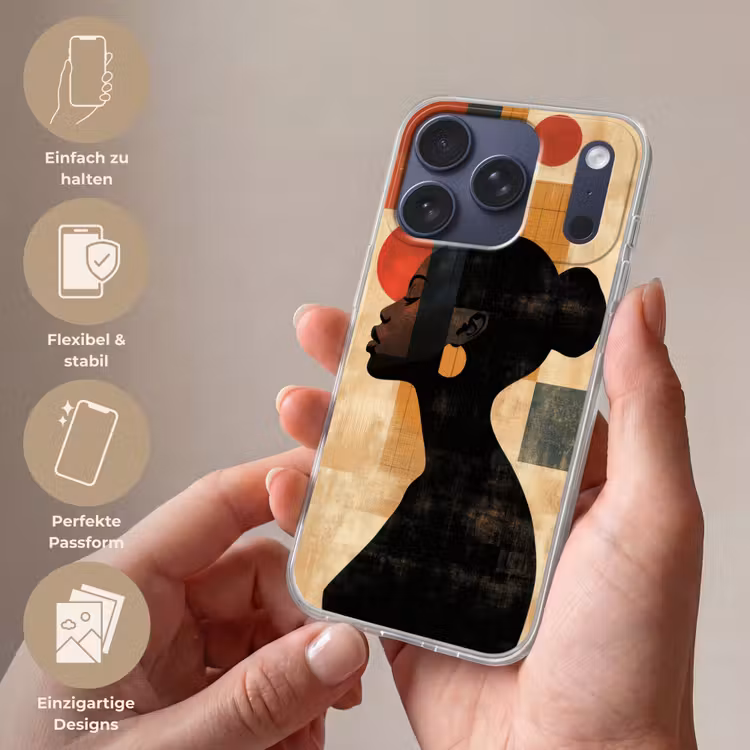 Zijaanzicht - Vrouw - Vormen Telefoonhoesje iPhone 17 Pro klein -sfeer3_DE