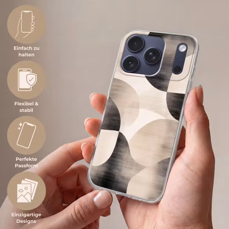 Grillige vormen - Subtiele overgangen - Dynamisch Telefoonhoesje iPhone 17 Pro klein -sfeer3_DE