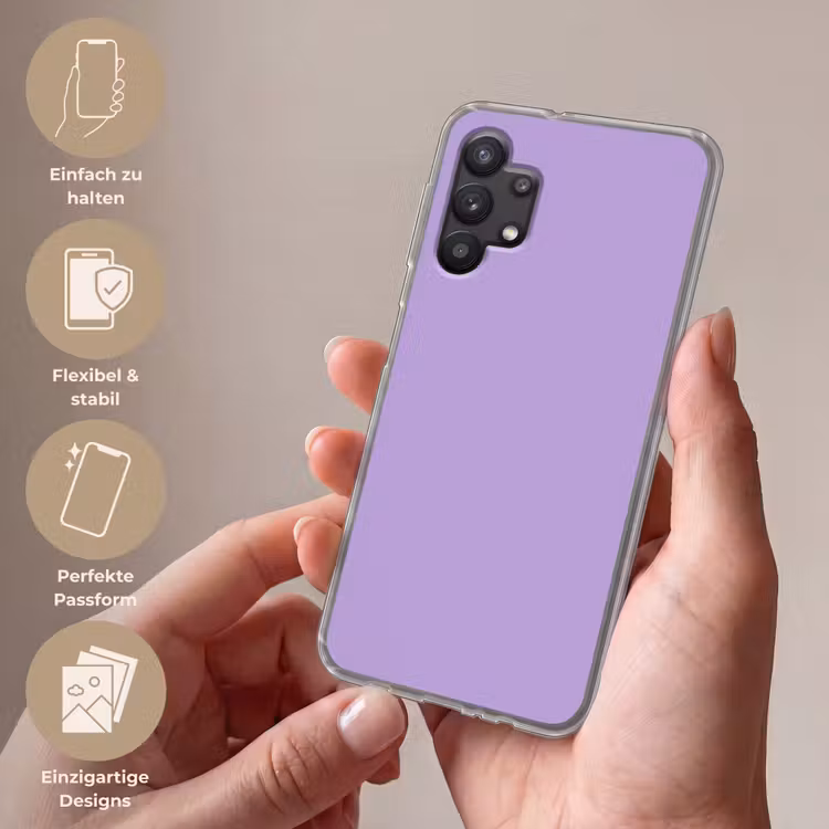 Soft - Lavender - Paars Telefoonhoesje Samsung Galaxy A32 5G klein 346 -sfeer3_DE