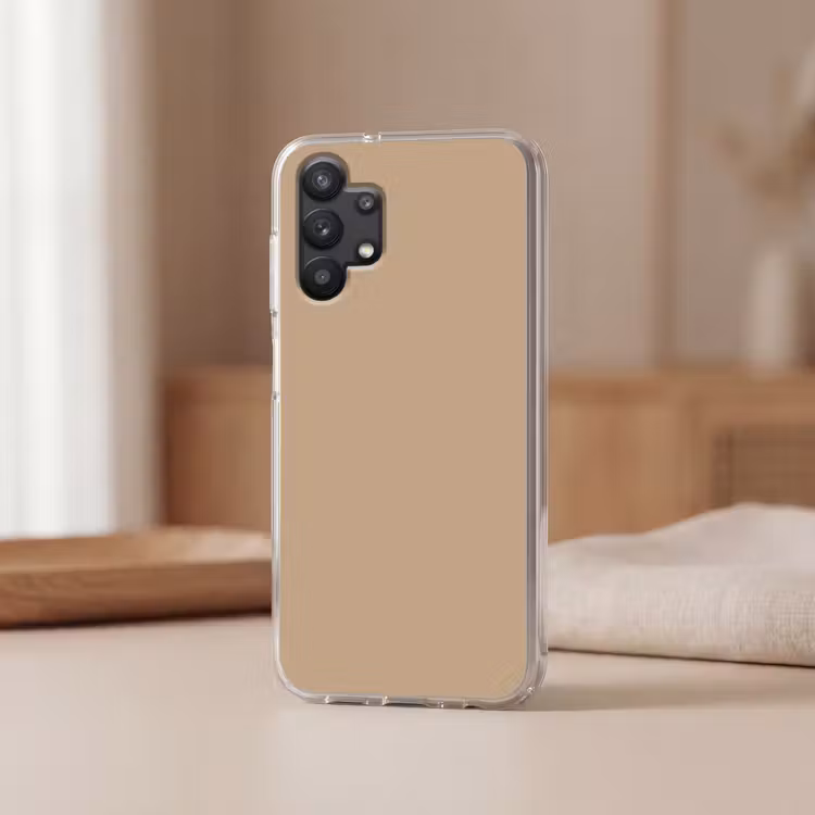 Soft - Taupe - Bruin Telefoonhoesje Samsung Galaxy A32 5G klein 346 -sfeer2