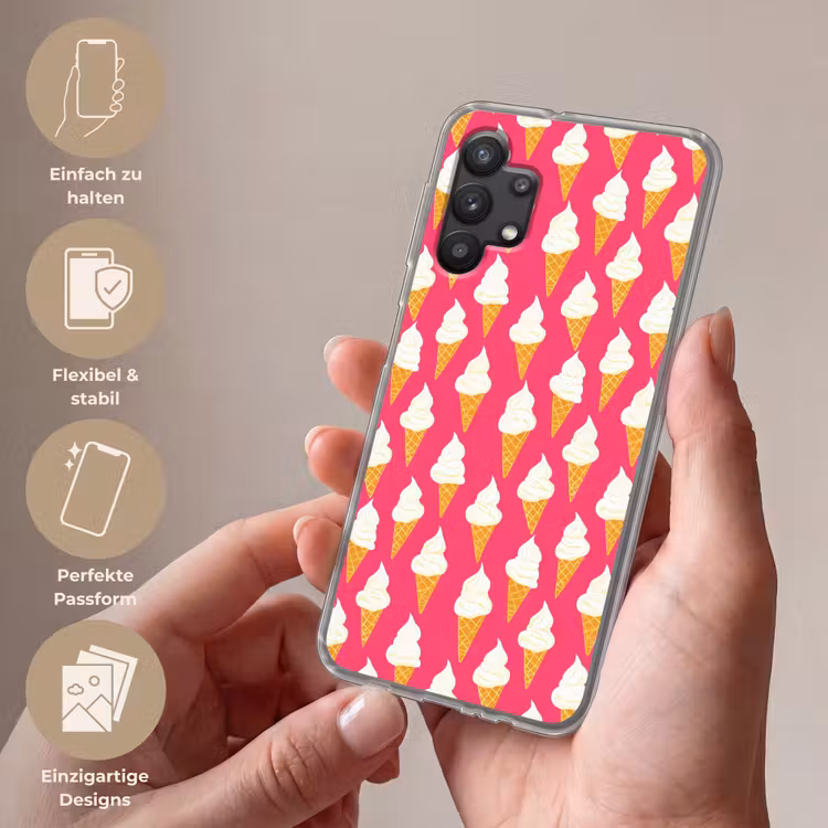 Softijs - Horentje - Roze Telefoonhoesje Samsung Galaxy A32 5G klein 346 -sfeer3_DE