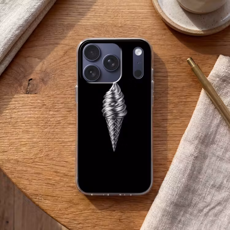 Softijs - Realistisch - Futuristisch Telefoonhoesje iPhone 17 Pro klein -sfeer1